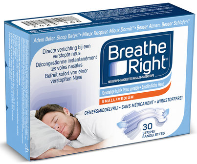 Breathe Right Clear neusstrips voor de gevoelige huid