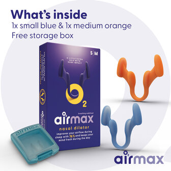 Airmax neusspreider probeerverpakking maat small en medium