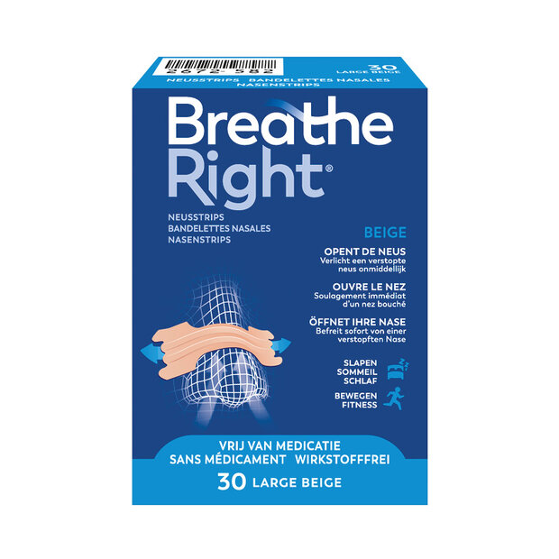 Breathe Right neusstrips tanned 30 st