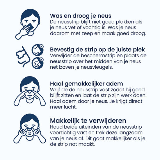 Breathe Right Clear neusstrips voor de gevoelige huid