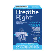 Breathe Right Clear neusstrips voor de gevoelige huid